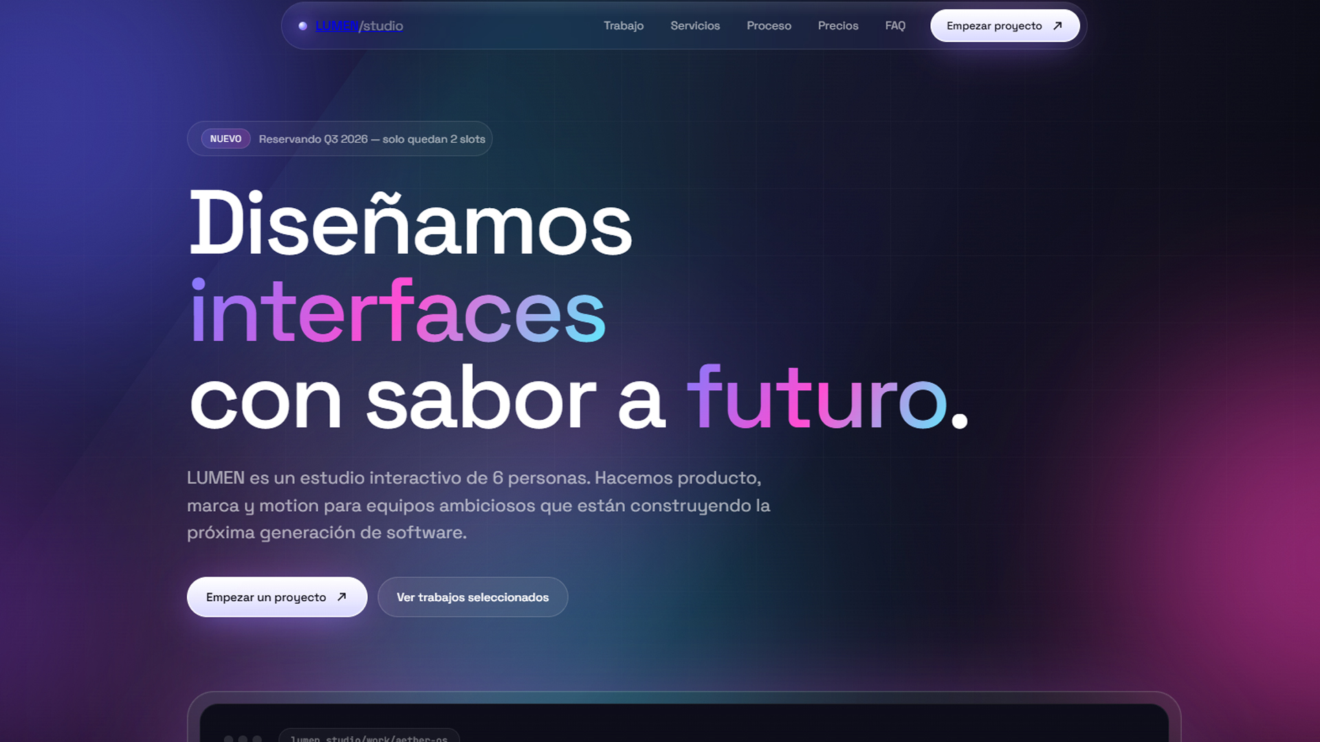 Ejemplo 1 — Tech / Estudio