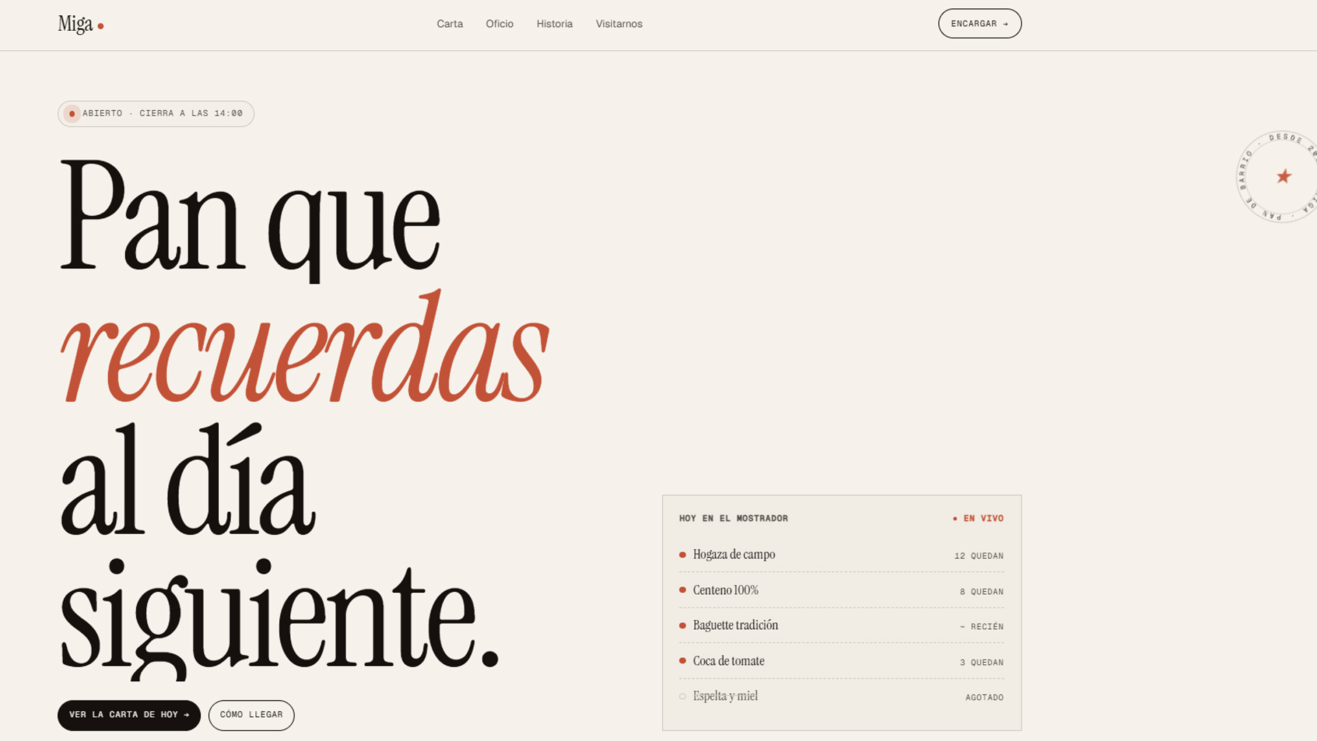 Ejemplo 2 — Gastronomía / Marca